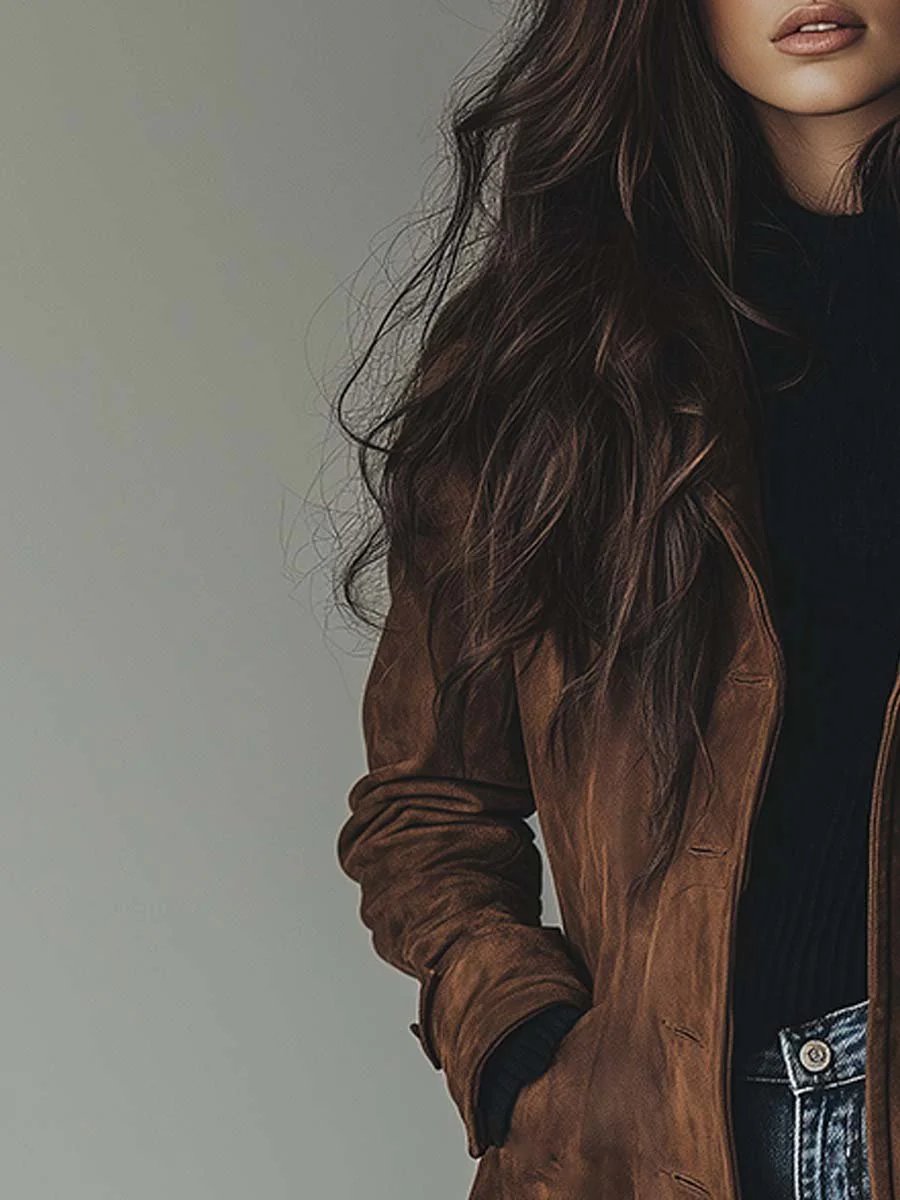 Women’s Double-Breasted Trench Coat with Relaxed Fit