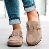 Women’s Soft Footbed Buckle Clogs with Closed Toe