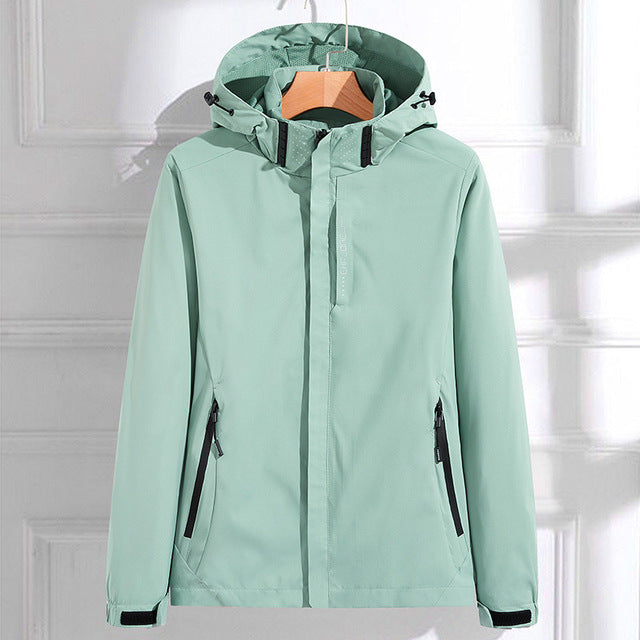 Women’s Waterproof Rain Jacket with Removable Hood