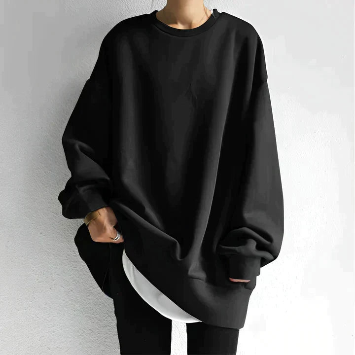 Women’s Oversized Tunic Jumper with Drop Shoulder