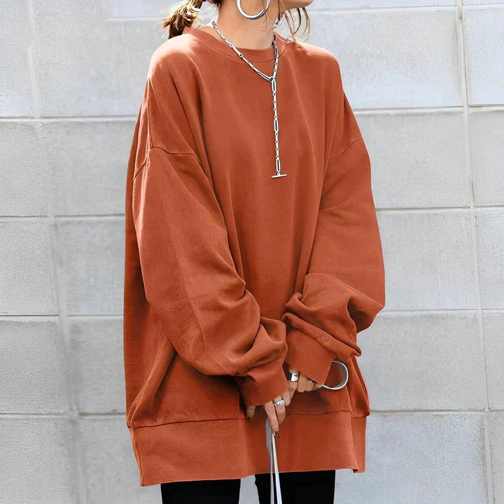 Women’s Oversized Tunic Jumper with Drop Shoulder