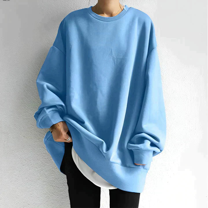 Women’s Oversized Tunic Jumper with Drop Shoulder