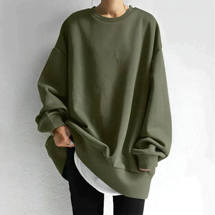Women’s Oversized Tunic Jumper with Drop Shoulder