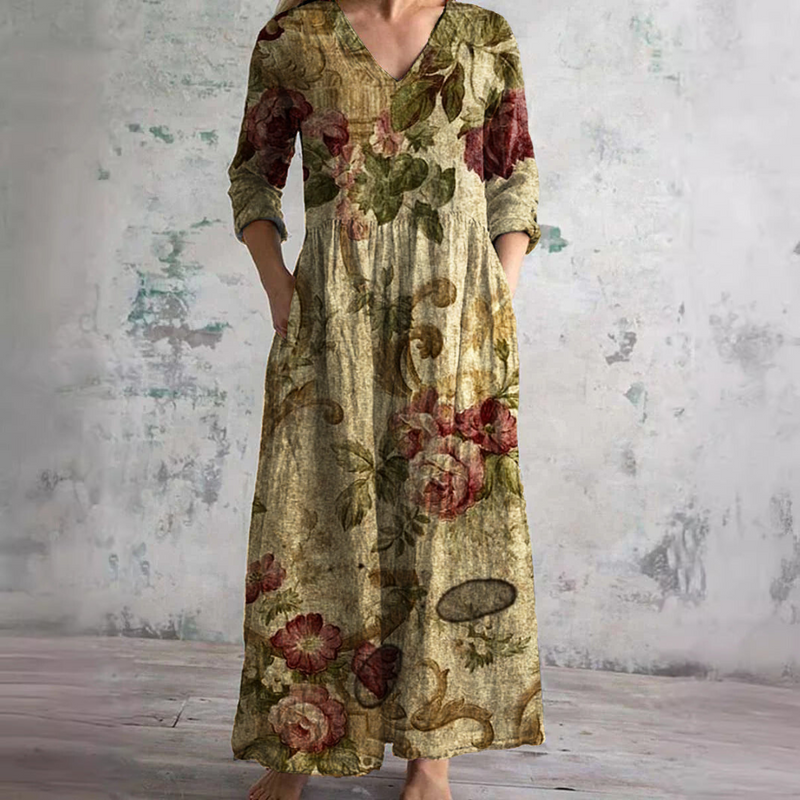 Women’s Floral Summer Dress with Relaxed Flowing Silhouette