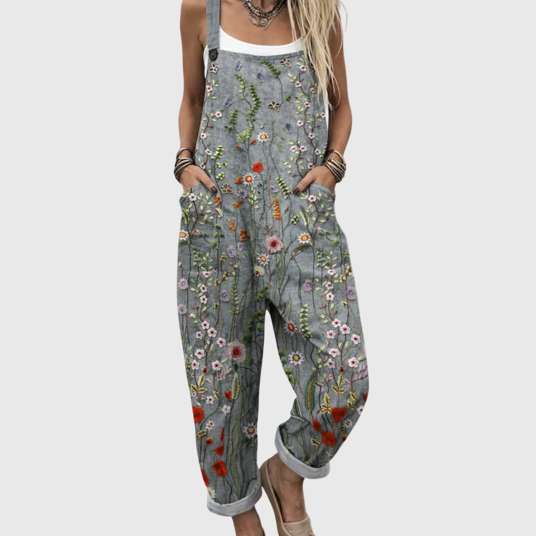 Women’s Printed Relaxed Fit Dungarees