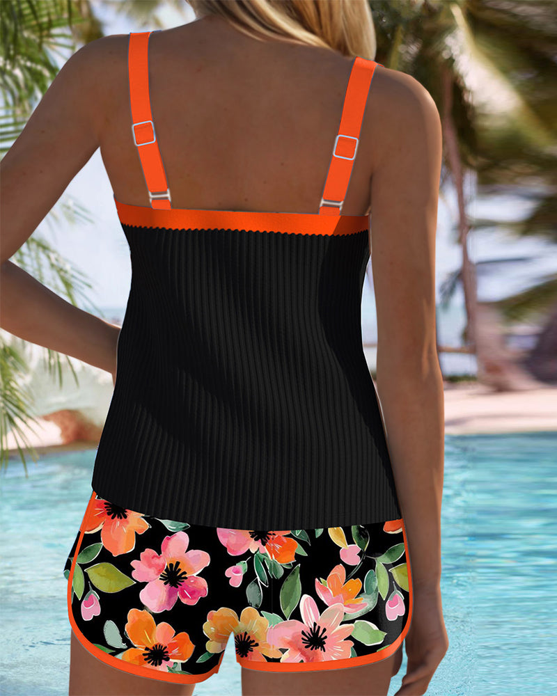 Women’s Tummy Control Tankini Set with Supportive Fit