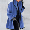 Women’s Merino Wool Blend Trench Coat with Double-Breasted Front