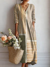 Women’s Maxi Comfort Dress with Relaxed Silhouette and Pockets