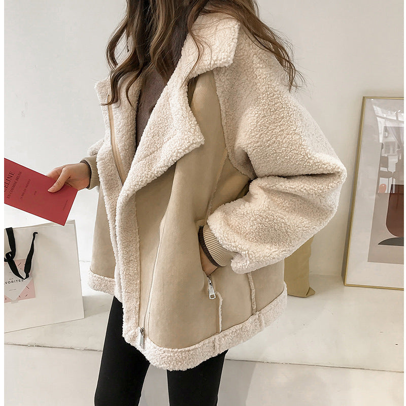 Women’s Oversized Sherpa Fleece Jacket