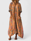 Women’s Elegant Summer Maxi Dress with Embroidered Detail and Pockets