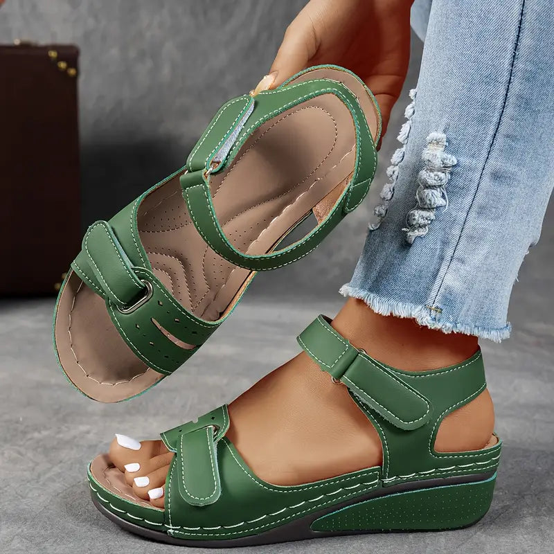 Orthopedic Wedge Sandals with Adjustable Straps