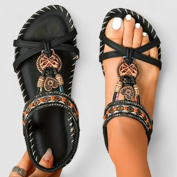 Women’s Orthopedic Sandals with Supportive Sole and Heel Strap