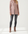 Textured Womens Blazer Jacket with Notched Collar Fit