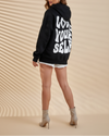 Pullover Dame Hoodie med Snoretræk Hætte og Frontlomme