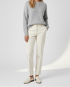 Klassisk Rund Udsnit Strik Sweater med Lange Ærmer