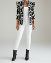 Patterned Womens Jacket with Stand Up Collar and Zip Front