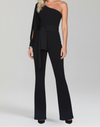 Women’s One-Shoulder Jumpsuit with Long Sleeve and Wide Legs