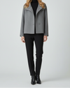 Women’s Jacket with Wide Collar and Button Front