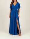 Wrap Waist Maxi Dress with Flutter Sleeves