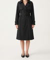 Kvindernes trench coat med notch lapel og dobbelt knaplukning