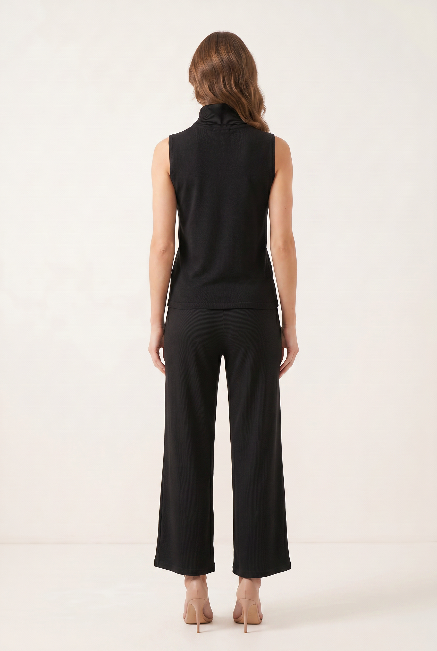 Sleeveless Wide Leg Jumpsuit with Straight Silhouette