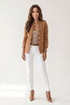 Women’s Short Jacket with Button Front and Side Pockets