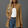 Women’s Button Front A-Line Coat with Stand Collar