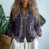 Women’s Embroidered V-Neck Blouse with Long Sleeves