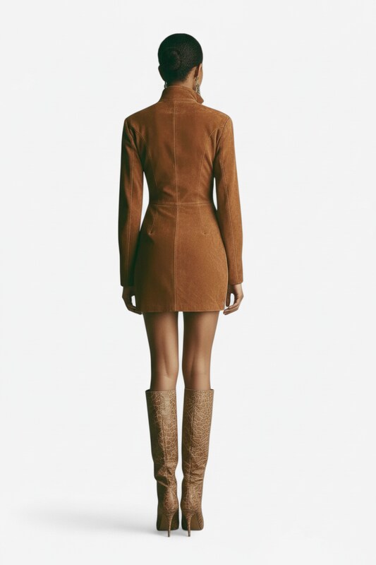 Chic Zip Up Dress with Modern Silhouette