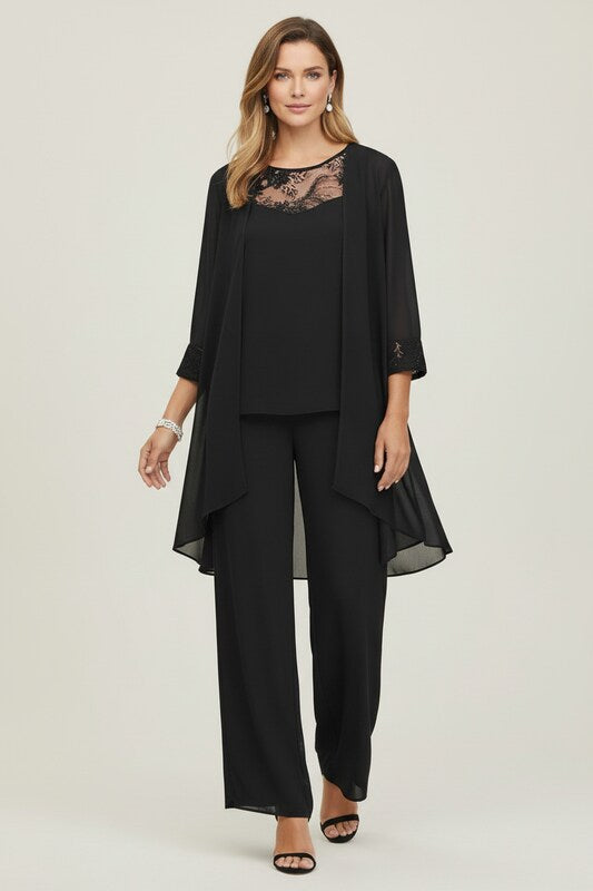 Women’s Three Piece Set with Relaxed Fit and Coordinated Design