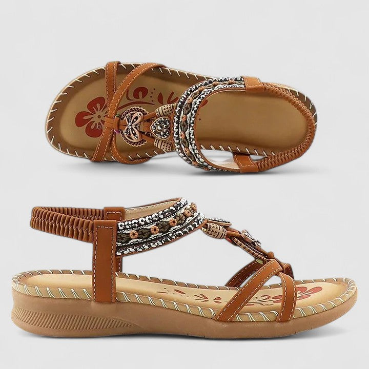 Women’s Orthopedic Sandals with Supportive Sole and Heel Strap