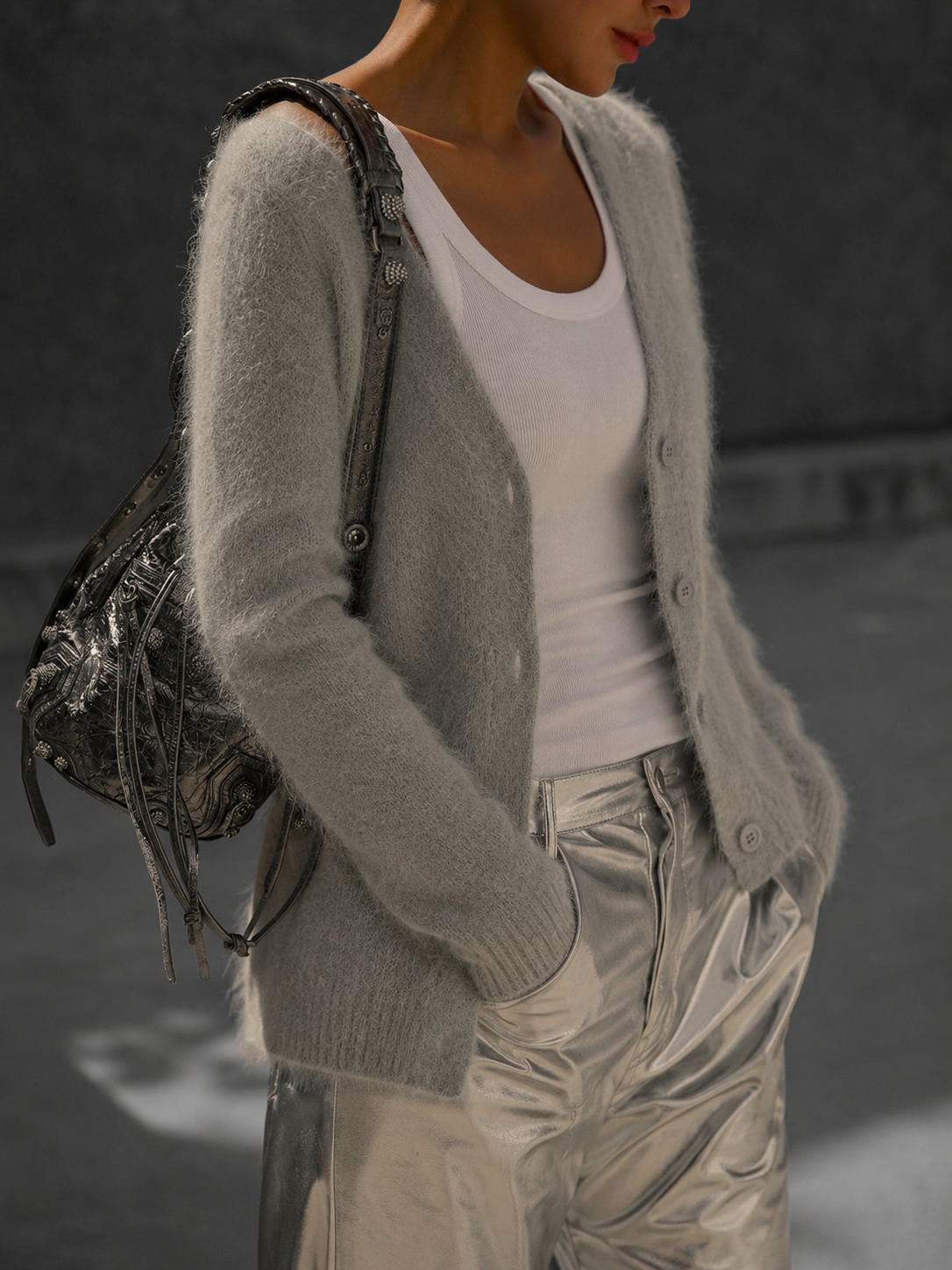 Women’s Oversized Button Front Cardigan