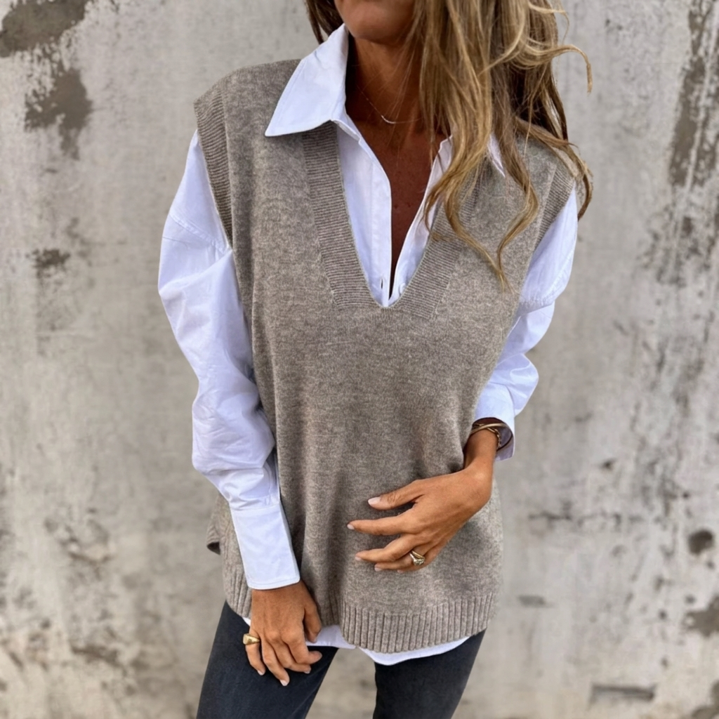 Women’s V Neck Knitted Vest