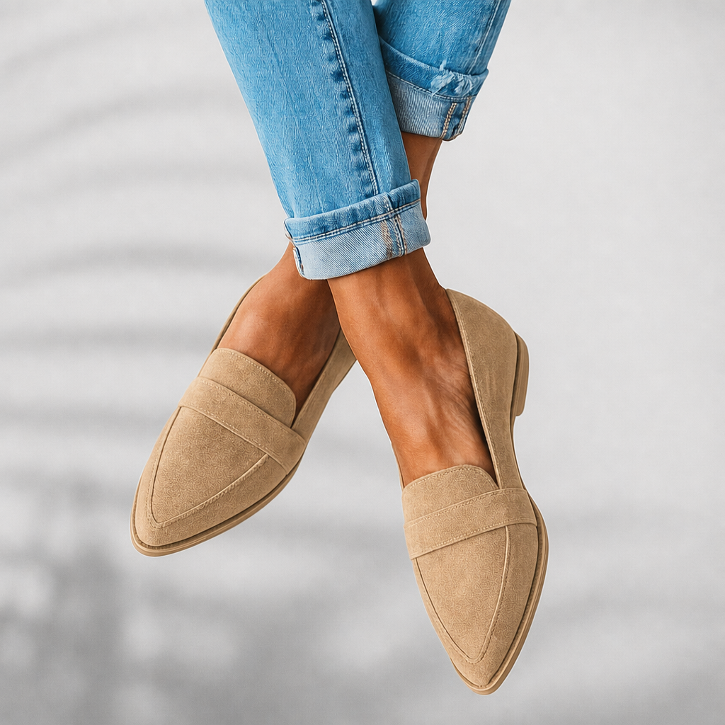 Women’s Pointed Toe Loafers with Penny Strap