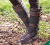 Women’s Waterproof Knee High Boots with Pull-On Design & Buckle Detail
